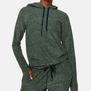 OUTDOOR VOICES Hunter Green CloudKnit All Day Long Sleeve Pullover Hoodie Size S